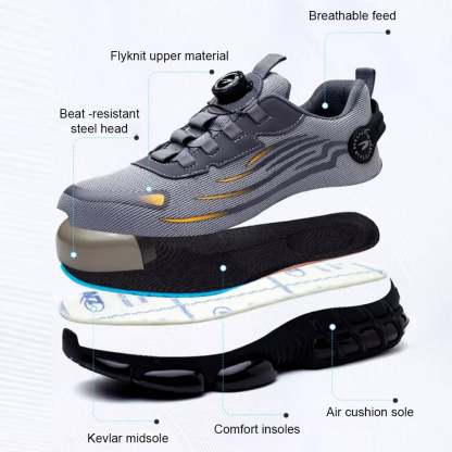 Men's Smash and Stab Resistant Work Safety Shoes - Buy 2 Free Shipping