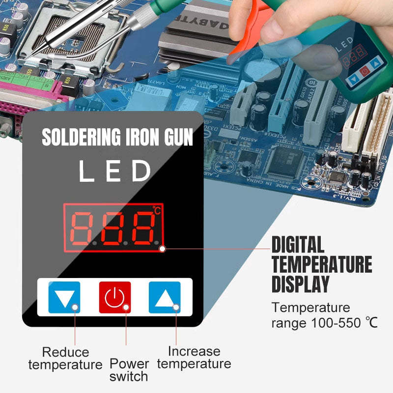 🔥Hot Sale 50%🔥High Power Digital Display Manual Automatic Tin Wire Feeding Electric Soldering Iron
