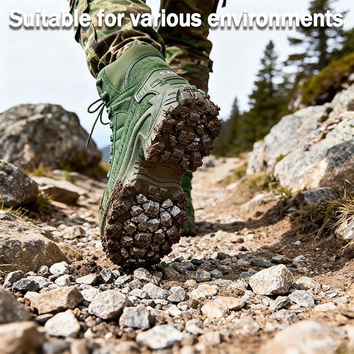 Mens Orthopedic Support Anti-Puncture Work Boots Waterproof Anti-Sprain Hiking Boots