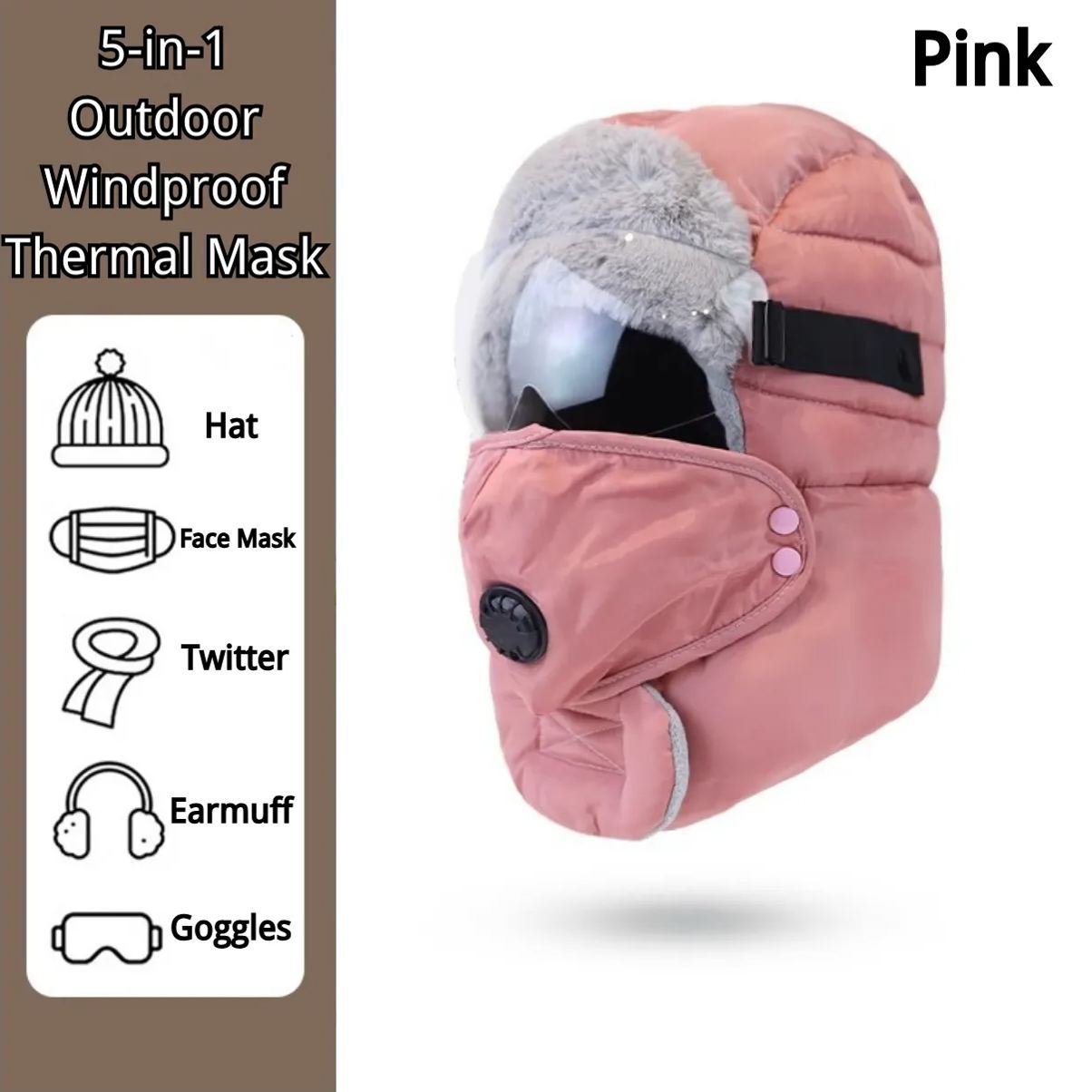 ❄️Winter Special Offer-5-In-1 Unisex Outdoor Windproof Thermal Mask