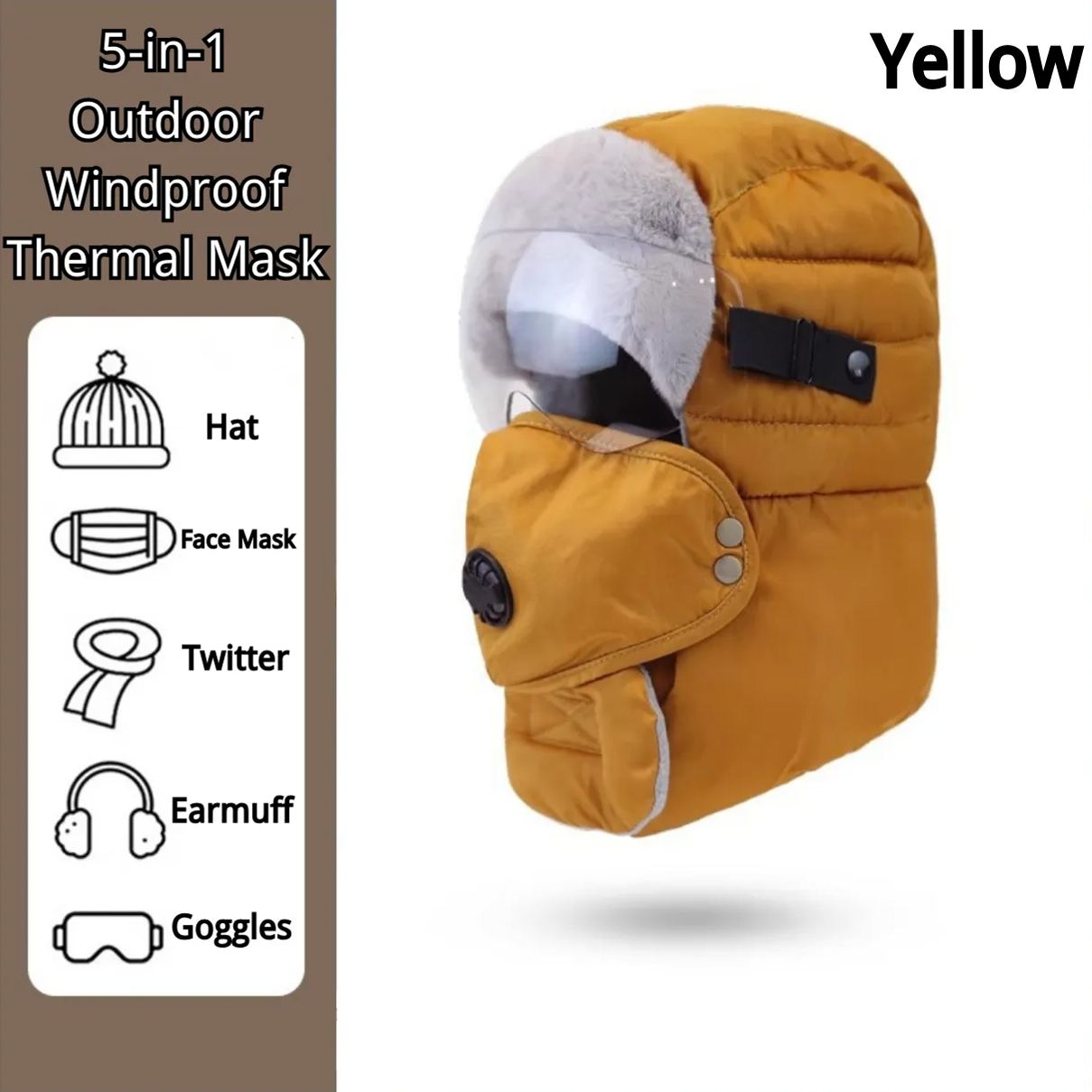 ❄️Winter Special Offer-5-In-1 Unisex Outdoor Windproof Thermal Mask