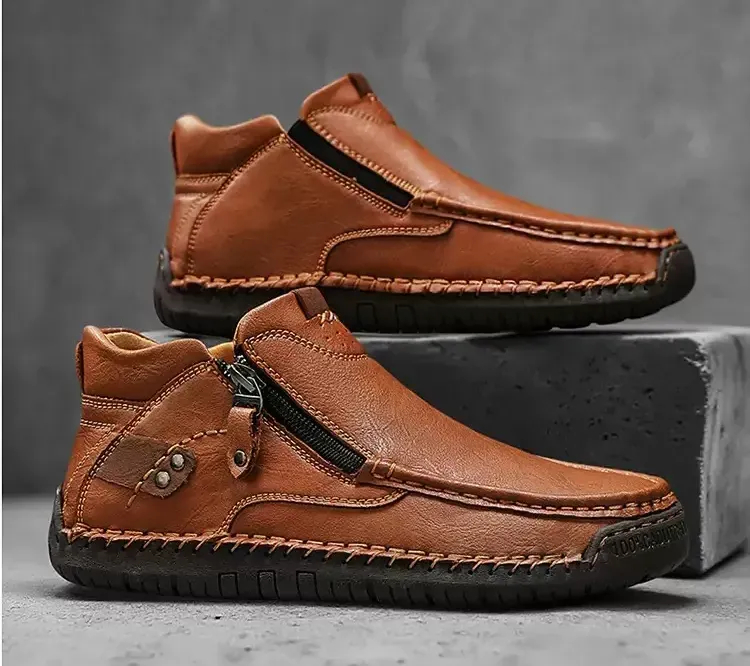 ⏰60% OFF🔥Men's Genuine Leather Orthopedic Walking Boots
