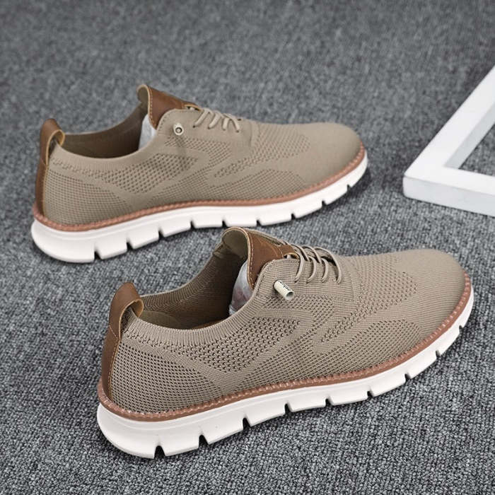 ⏰LAST DAY - 50% OFF🛒Men's Hands Free Slip On Oxford Shoes – Ultra Comfortable knitted fabric shoes, Lightweight Casual Walking Sneakers, Comfortable Dress Shoes, Mesh Urban Shoes for Business & Daily Wear