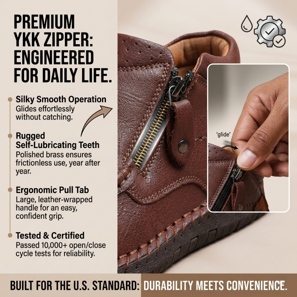 🔥The most popular loafers in 2026 👞Men's Premium Handmade Leather Orthopedic Boots | Arch Support & Wide Toe Box for All-Day Comfort