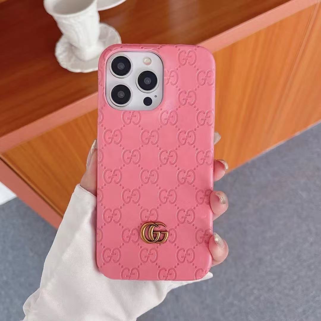Luxury Leather GG iPhone Wallet Case