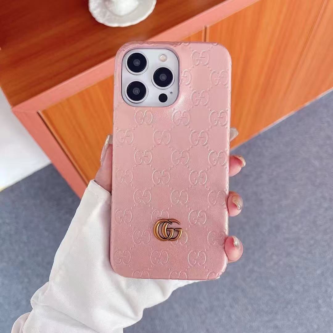 Luxury Leather GG iPhone Wallet Case