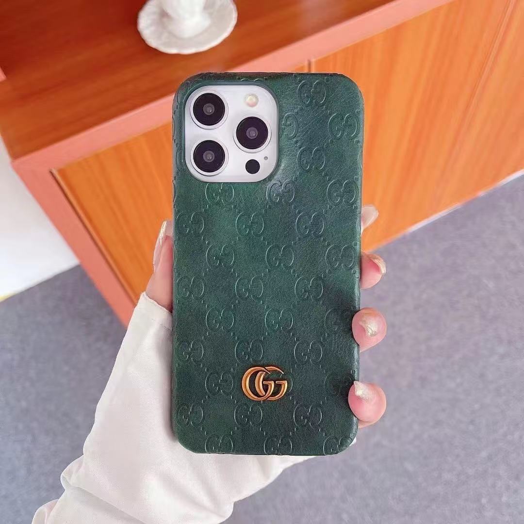 Luxury Leather GG iPhone Wallet Case