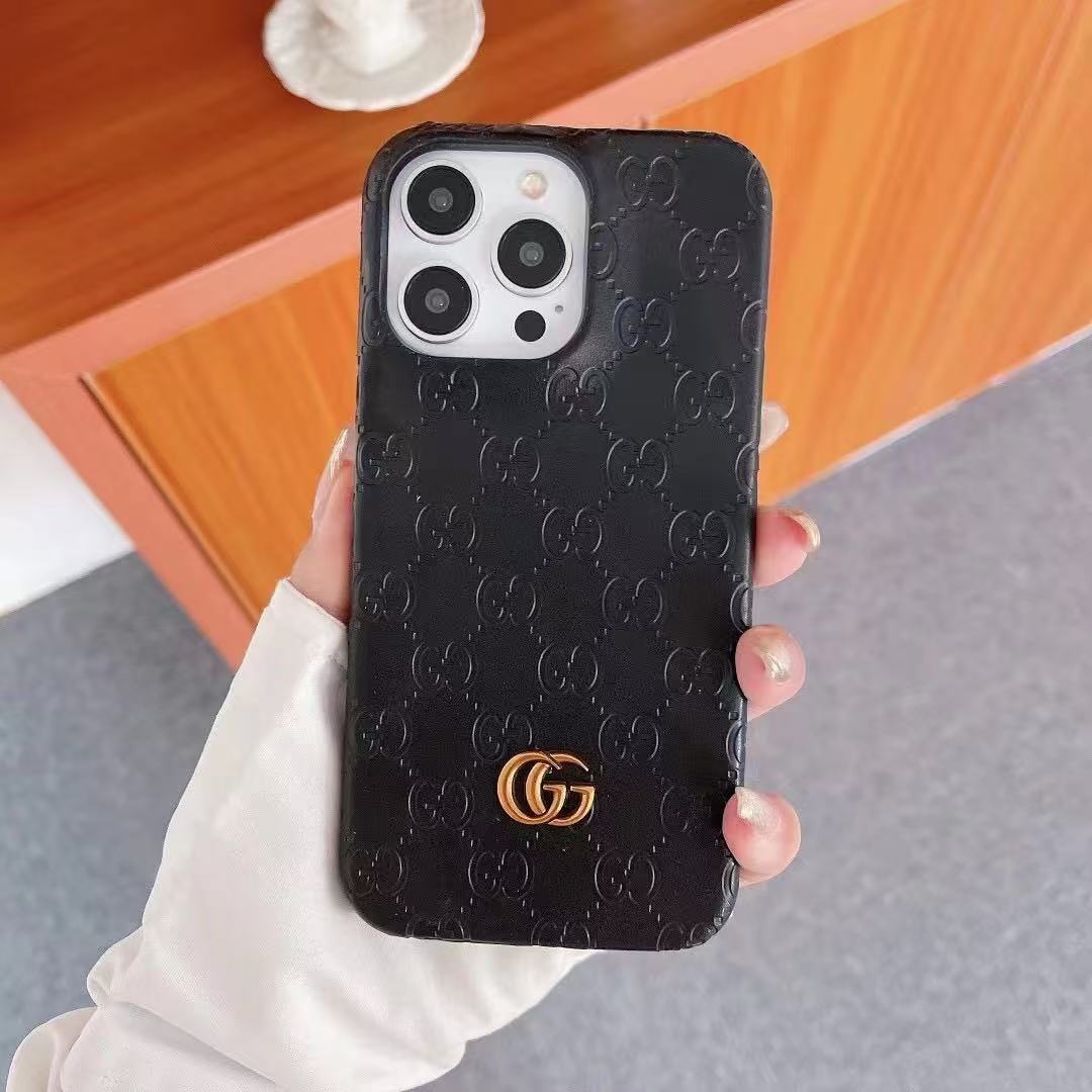 Luxury Leather GG iPhone Wallet Case