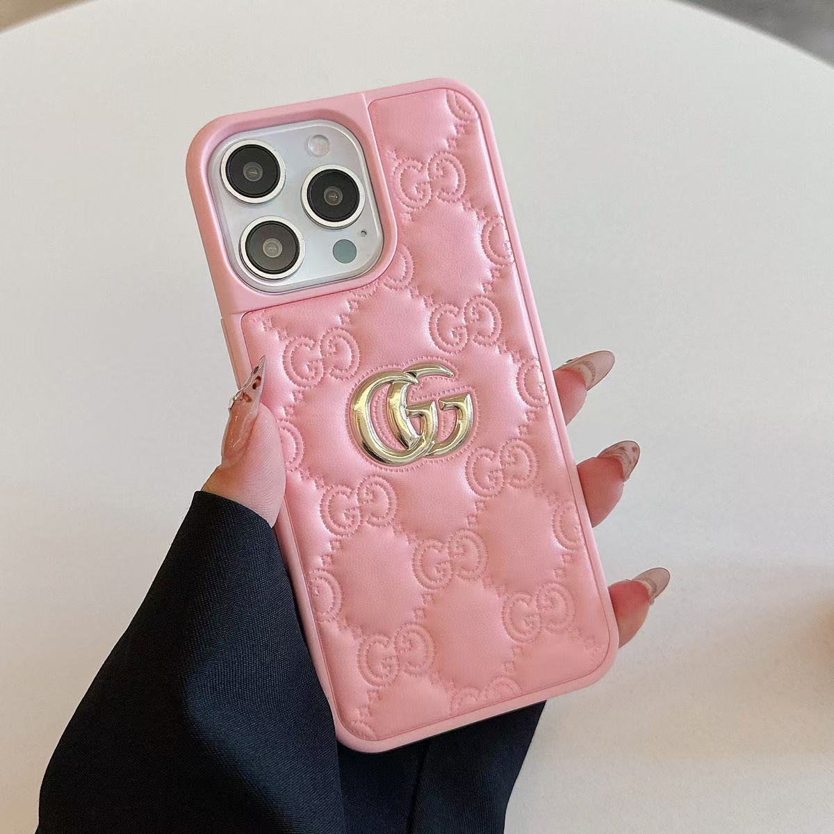 Luxury Leather GG iPhone Wallet Case