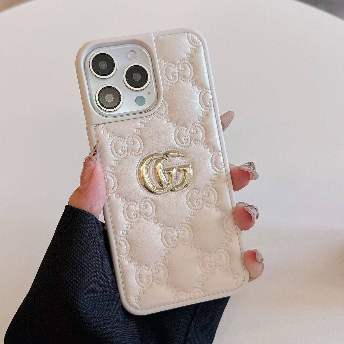 Luxury Leather GG iPhone Wallet Case