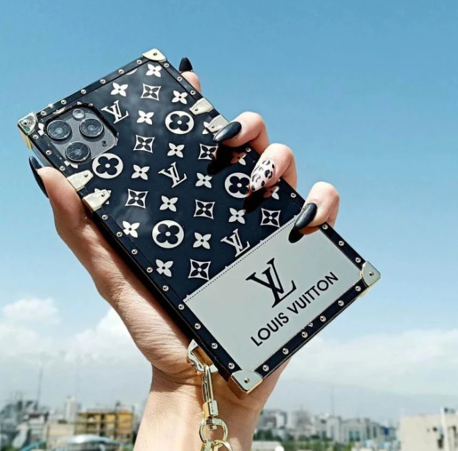 Luxury Square iPhone Case with Chain