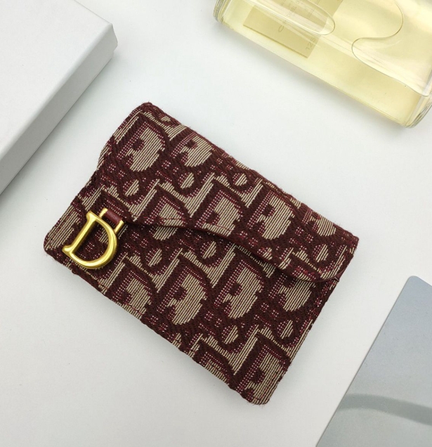 Fashion CD Wallet Card Holder & Coin Purse With Snap Closure