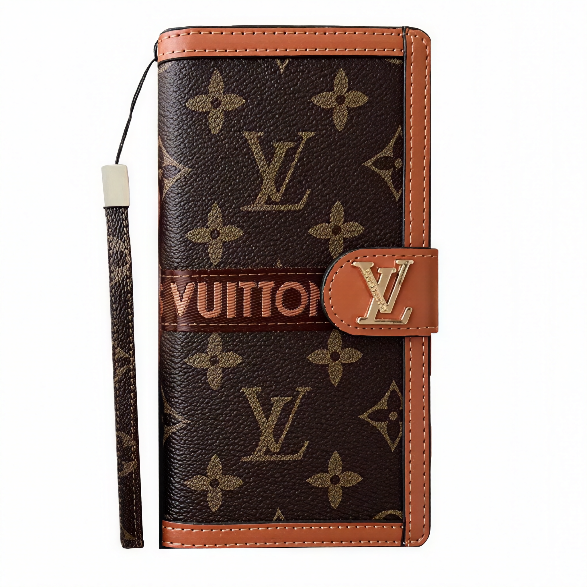 Louis Vuitton,Gucci Monogram Leather iPhone Wallet Case With Bracelet
