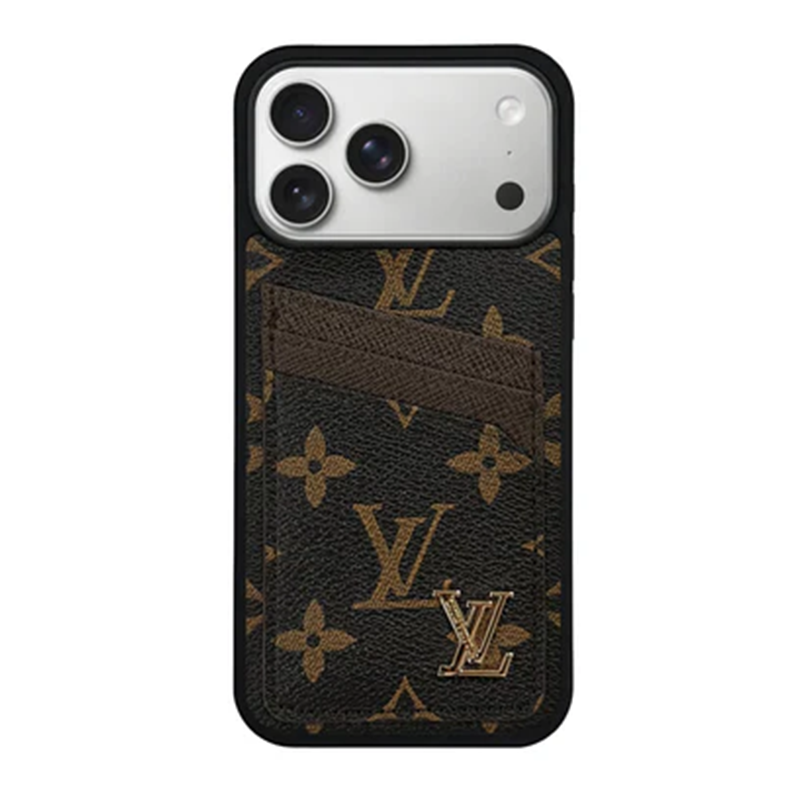 Monogram Leather iPhone Wallet Case