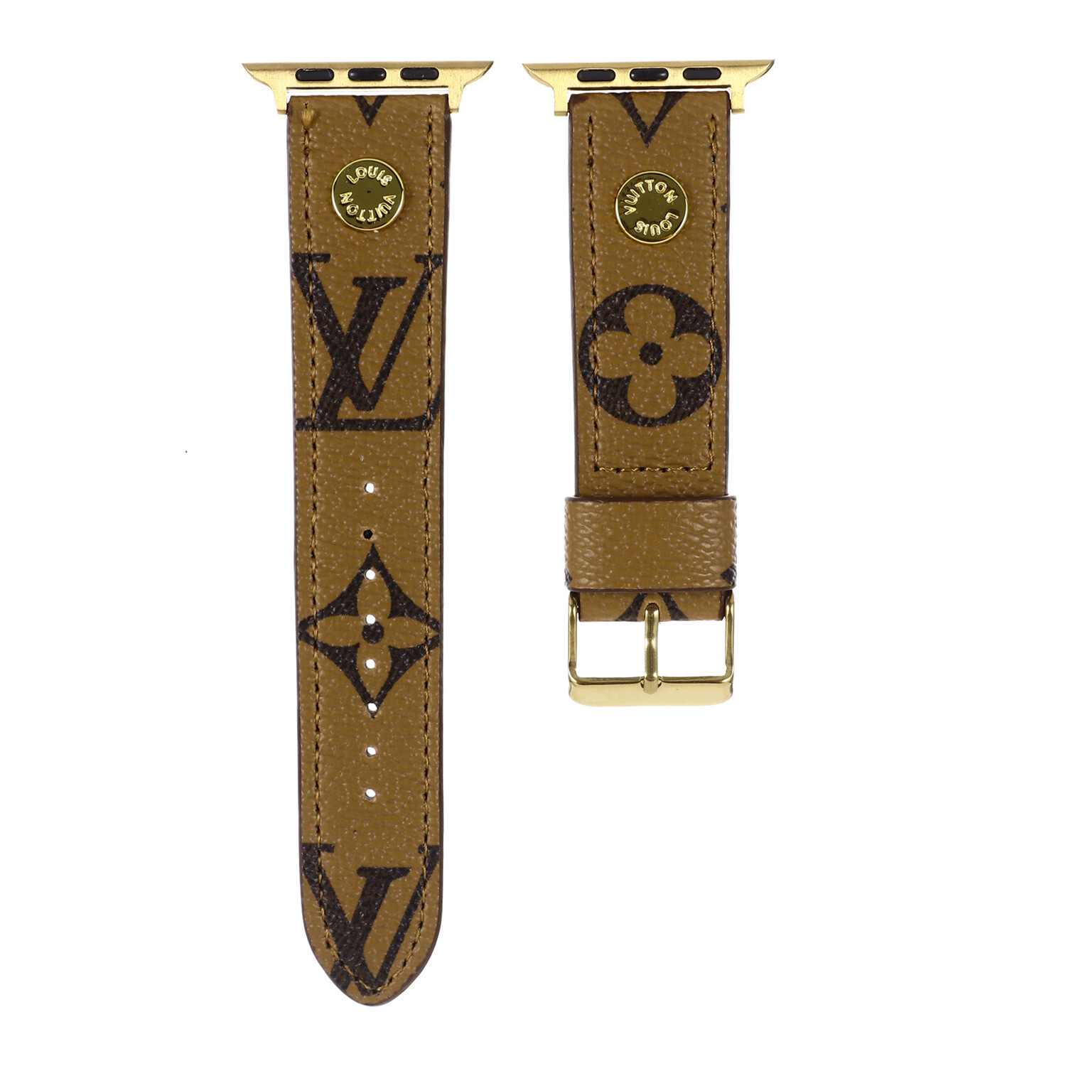 Louis Vuitton Luxury Leather Rivet Apple Watch Band