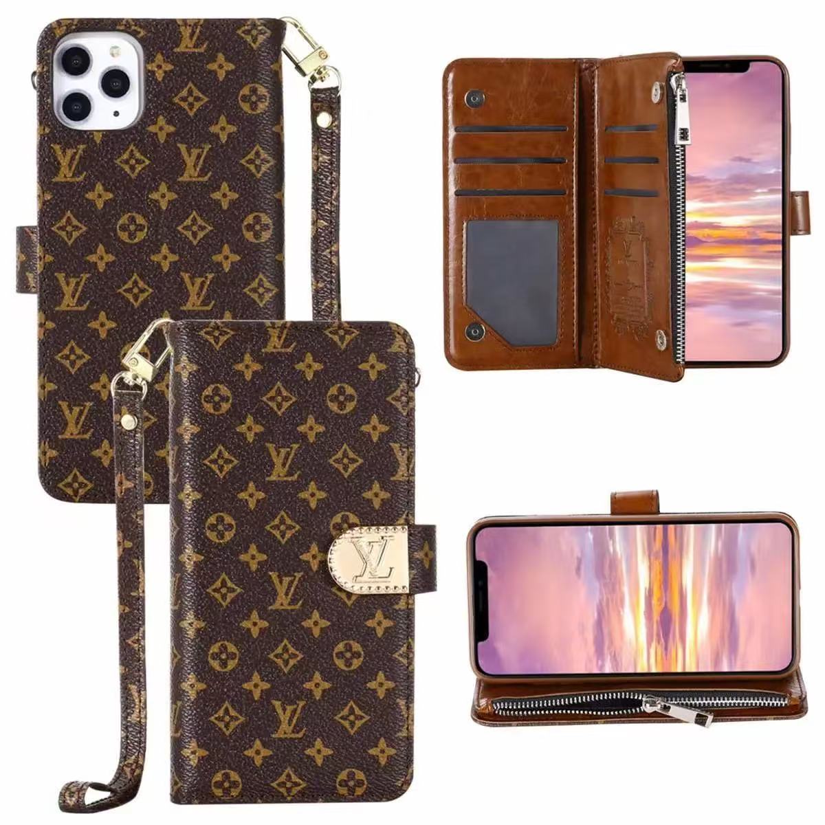 Louis Vuitton,Gucci Monogram iPhone Wallet Case Leather Multi-Layer -BELKCASE