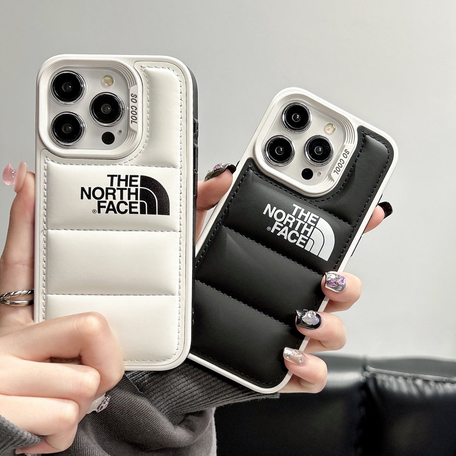 Down Jacket NF iPhone Case Color-blocked frame-BELKCASE
