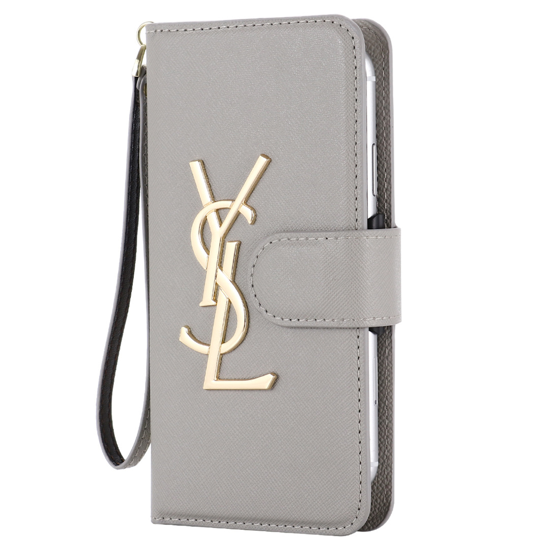 YSL Leather iPhone Wallet Case