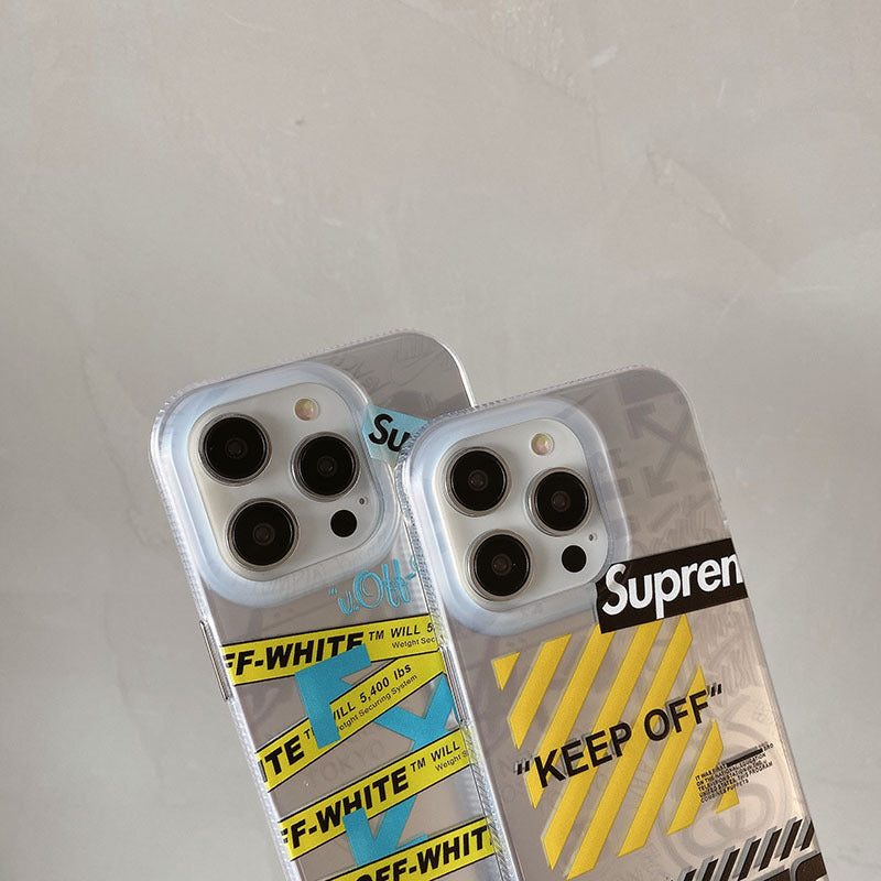 OW × Sup iphone Case Trendy Tags-BELKCASE