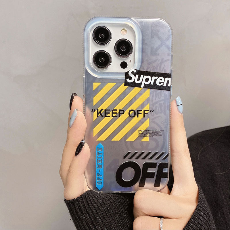 OW × Sup iphone Case Trendy Tags-BELKCASE