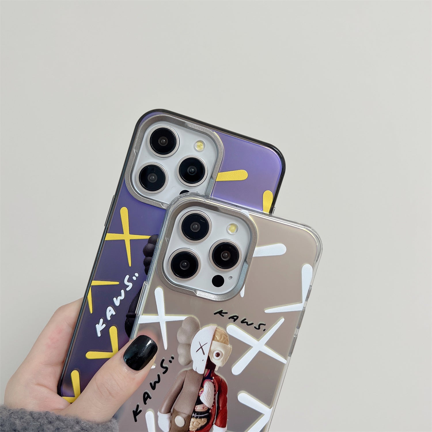 KAWS Electroplating Laser iphone Case-BELKCASE