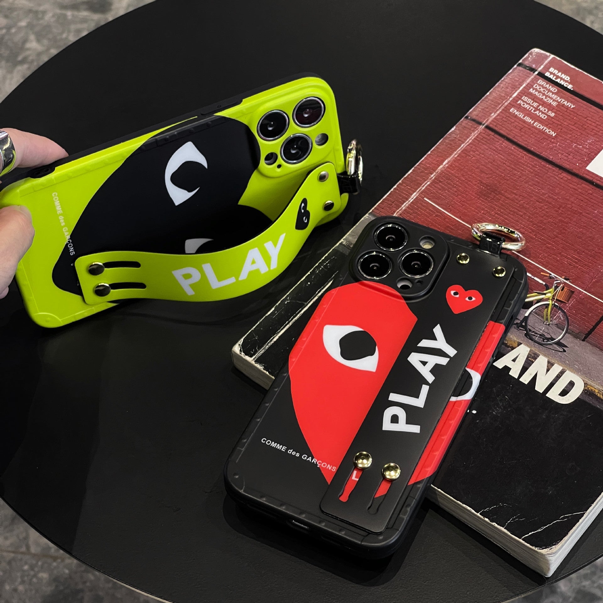 Love Face iPhone Case with Wrist Strap Holder