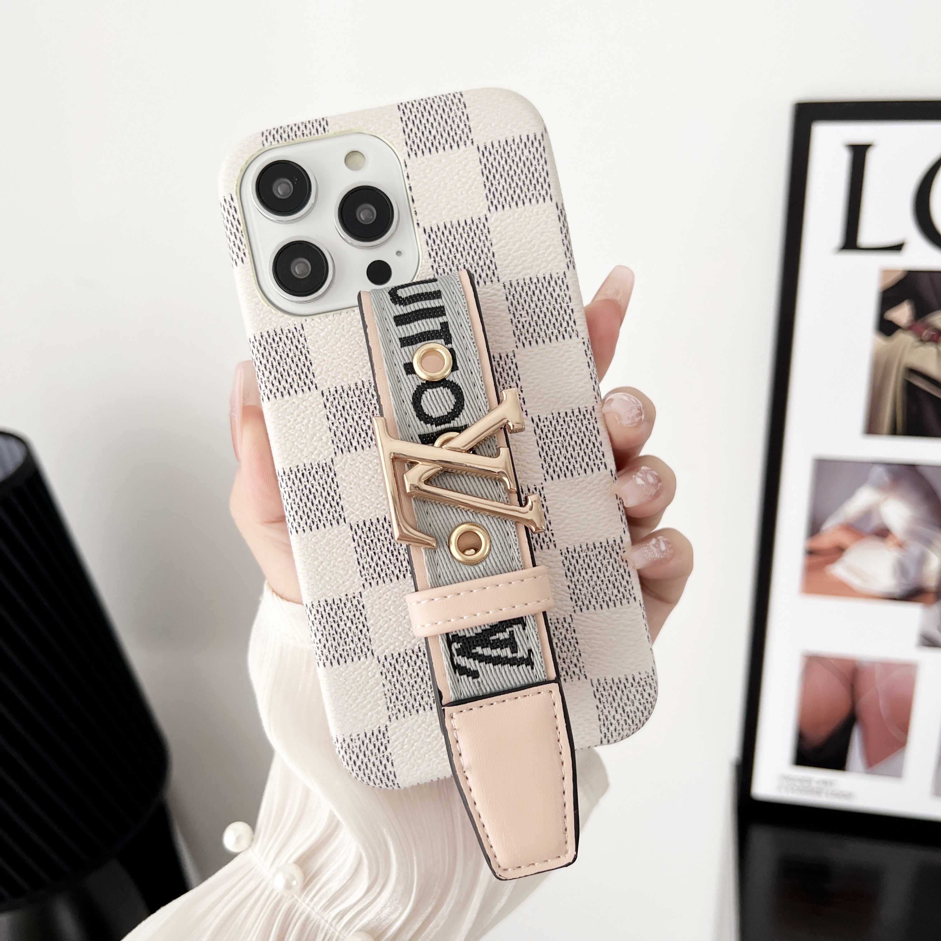 Louis Vuitton Leather Monogram iPhone Case With Holder