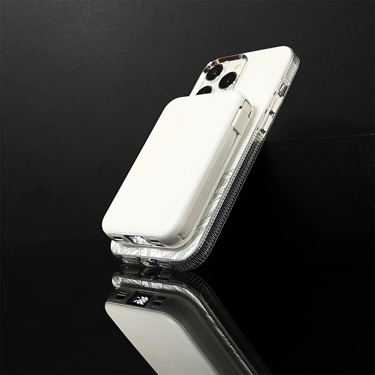 Snow Mountain Laser NF iphone case supports magsafe