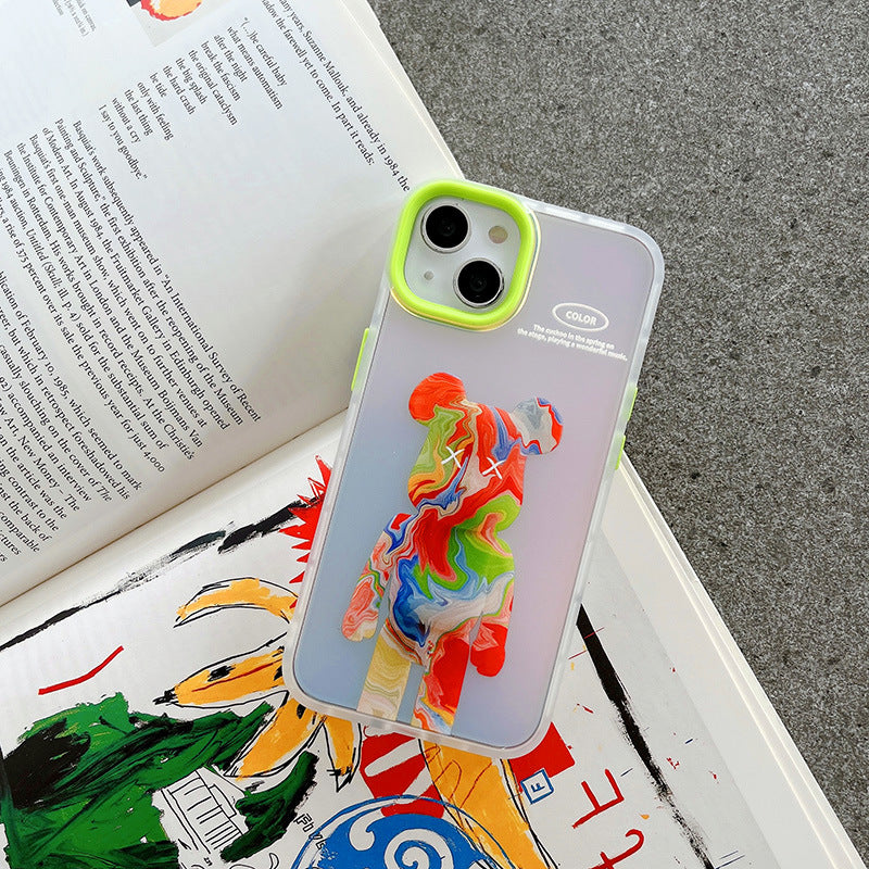 Kawsart Hologram Watercolor Violent Bear iPhone Case