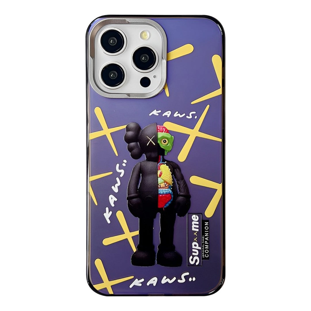 KAWS Electroplating Laser iphone Case-BELKCASE