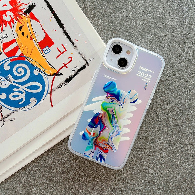 Kawsart Hologram Watercolor Violent Bear iPhone Case