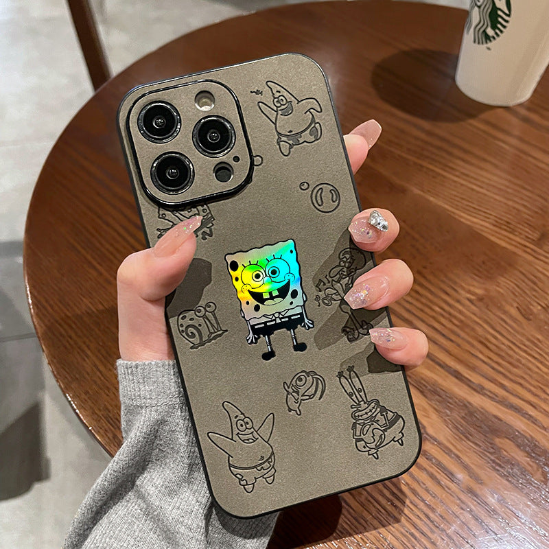 Cute classic cartoon iPhone Case Plush Leather Laser-BELKCASE
