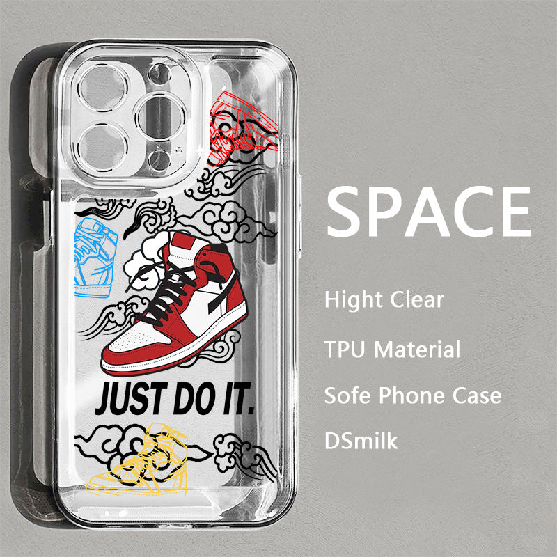 Transparent Trendy Sneakers iPhone Case