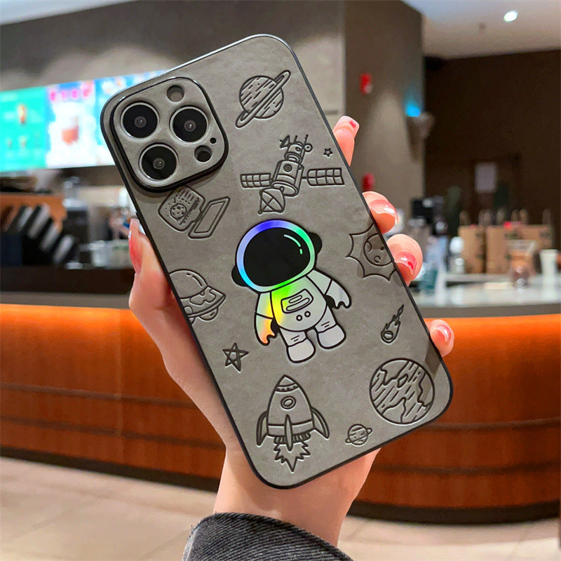 Cute classic cartoon iPhone Case Plush Leather Laser-BELKCASE