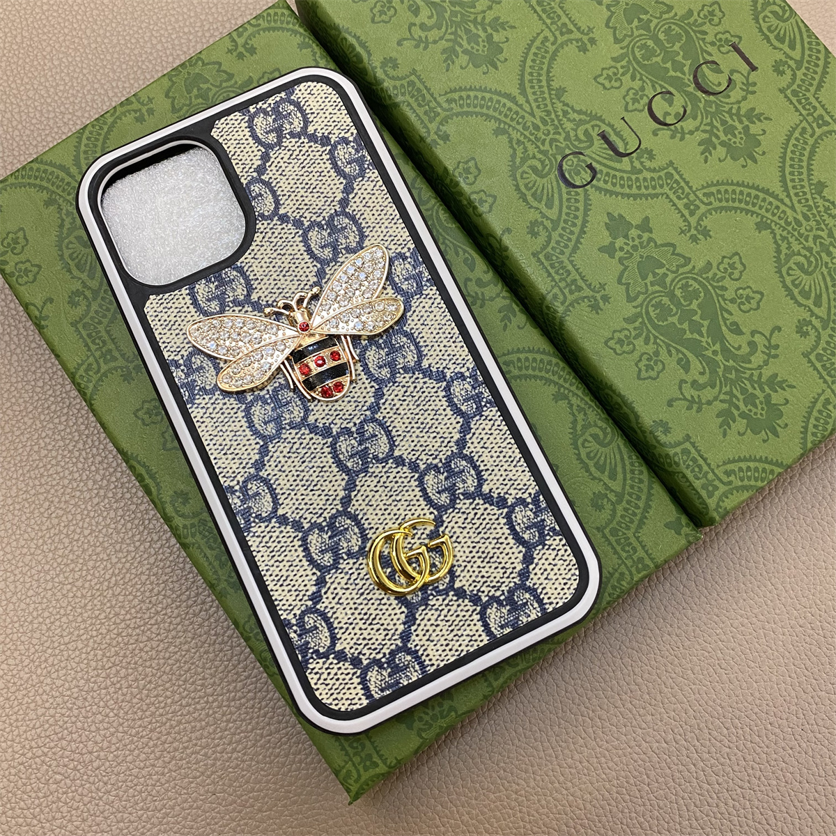 Gucci Leather iPhone Case
