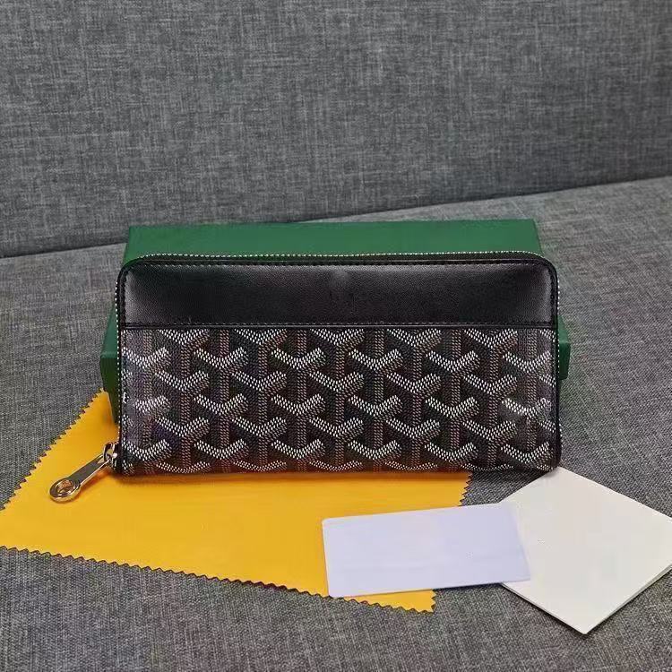 GD Leather Zipper Long Wallet