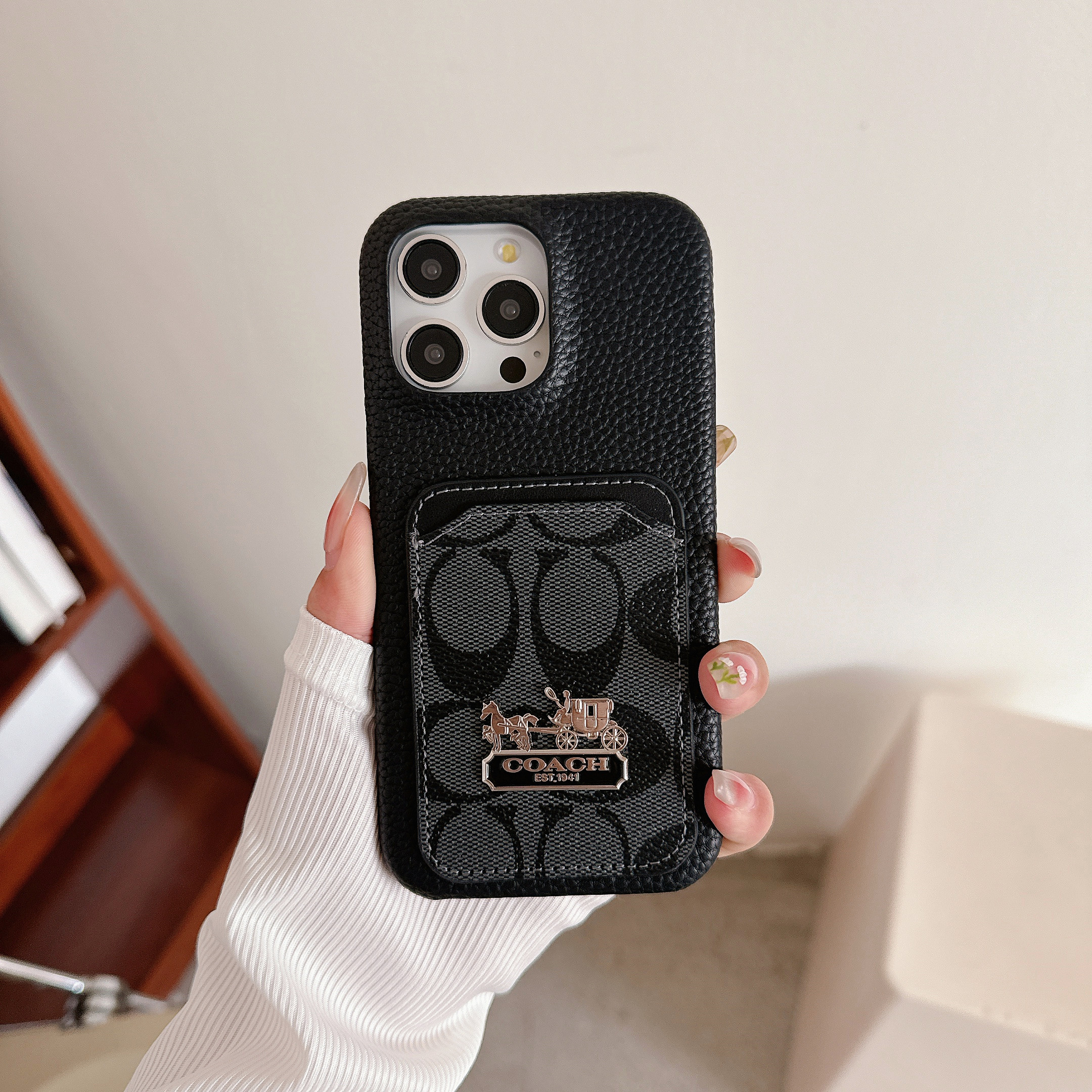Luxury Leather iPhone Wallet Case