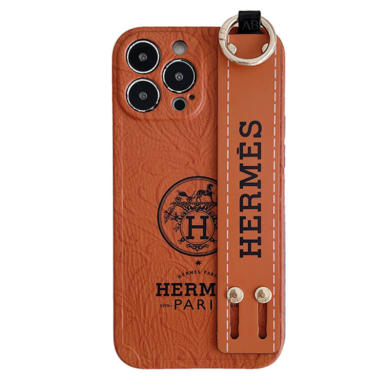 Vintage Leather H iPhone Case With Holder