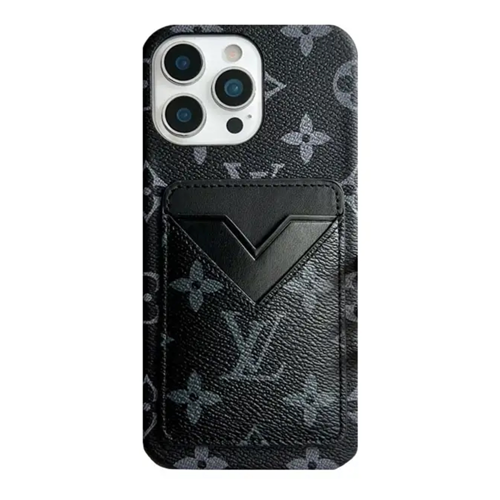Louis Vuitton iPhone Wallet Case With double Card Holder Monogram Vintage Leather