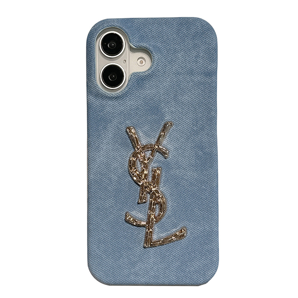 YSL Fashion denim canvas iPhone Case