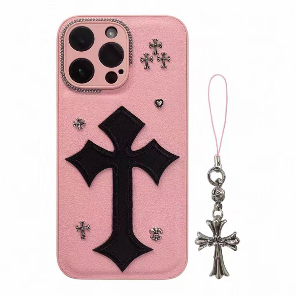 Chrome Hearts iphone Case Luxury leather