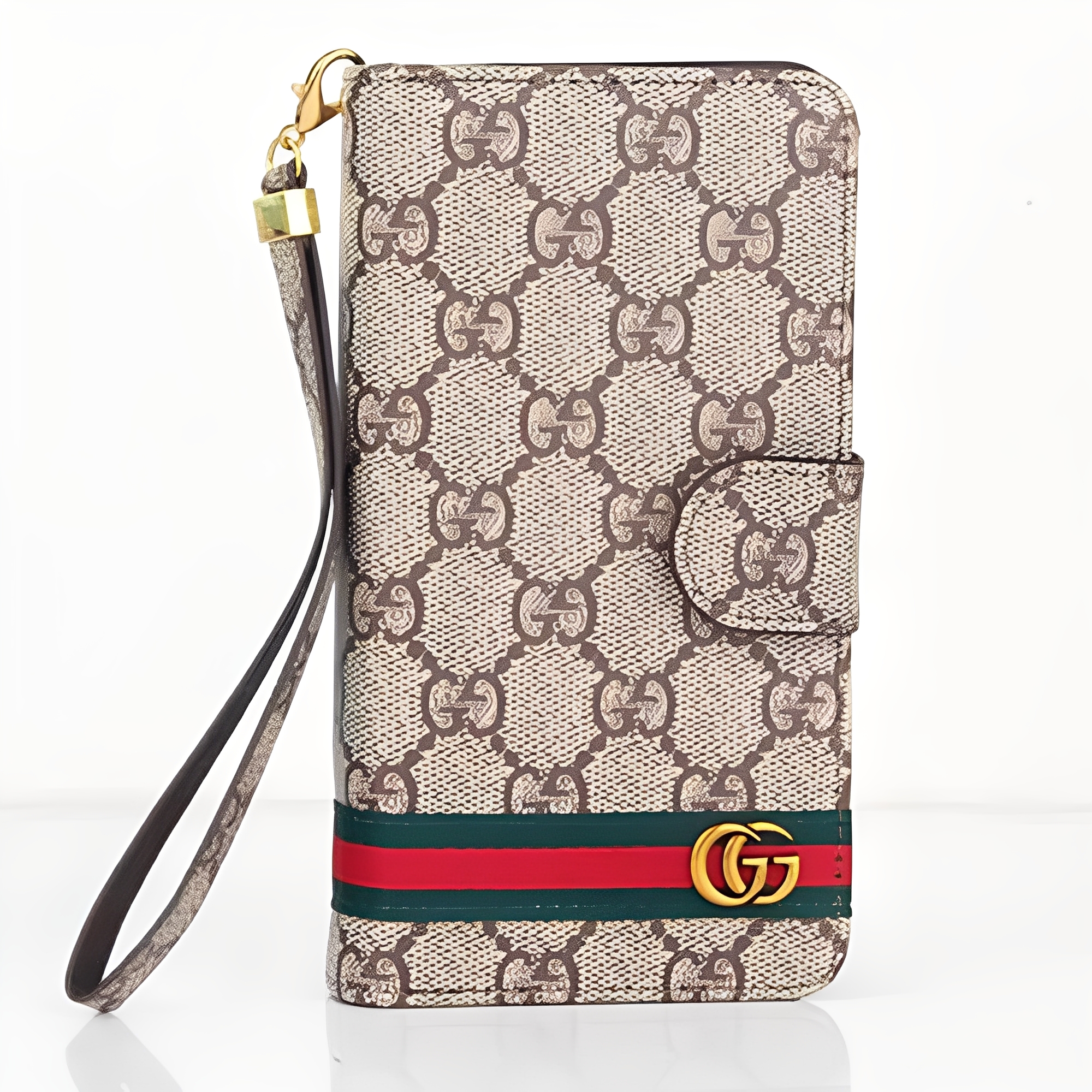 Gucci Leather iPhone Wallet Case