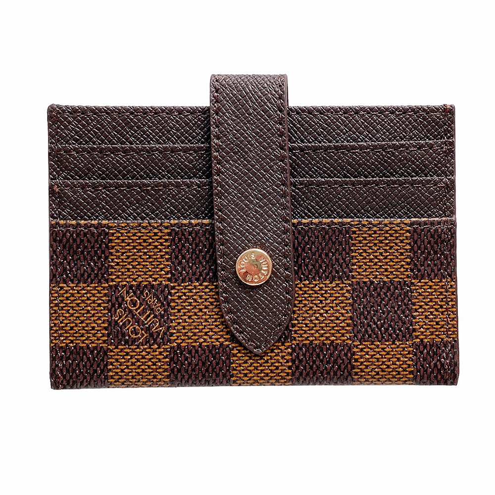 Classic Luxury Leather Wallet Card Holder Snap Closure