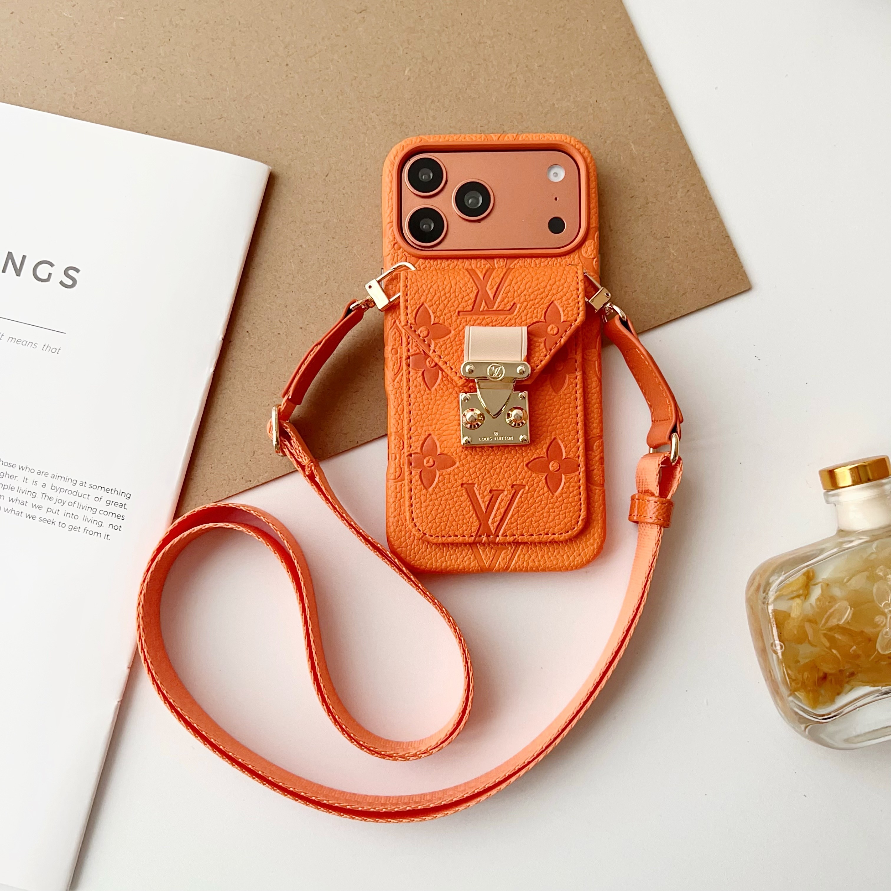 Gucci Leather iPhone Wallet Case With Crossbody Strap/Without Crossbody Strap