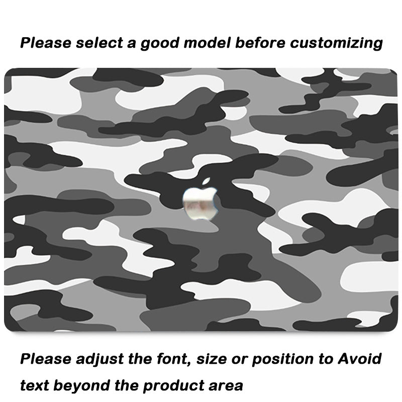 Gray Camouflage Macbook Case-BELKCASE