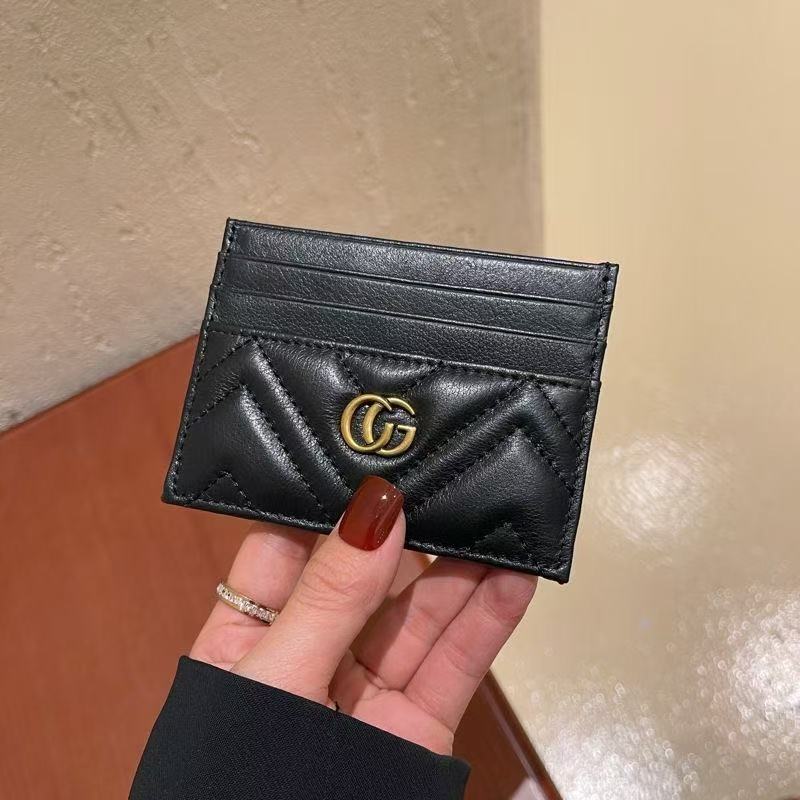 Classic GC Black Leather Wallet Card Holder