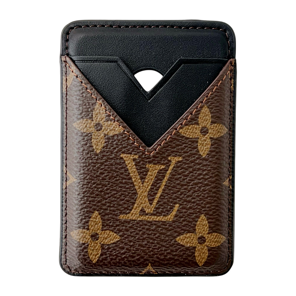 [Copy]Classic Luxury Leather Wallet Card Holder Metal floral decoration
