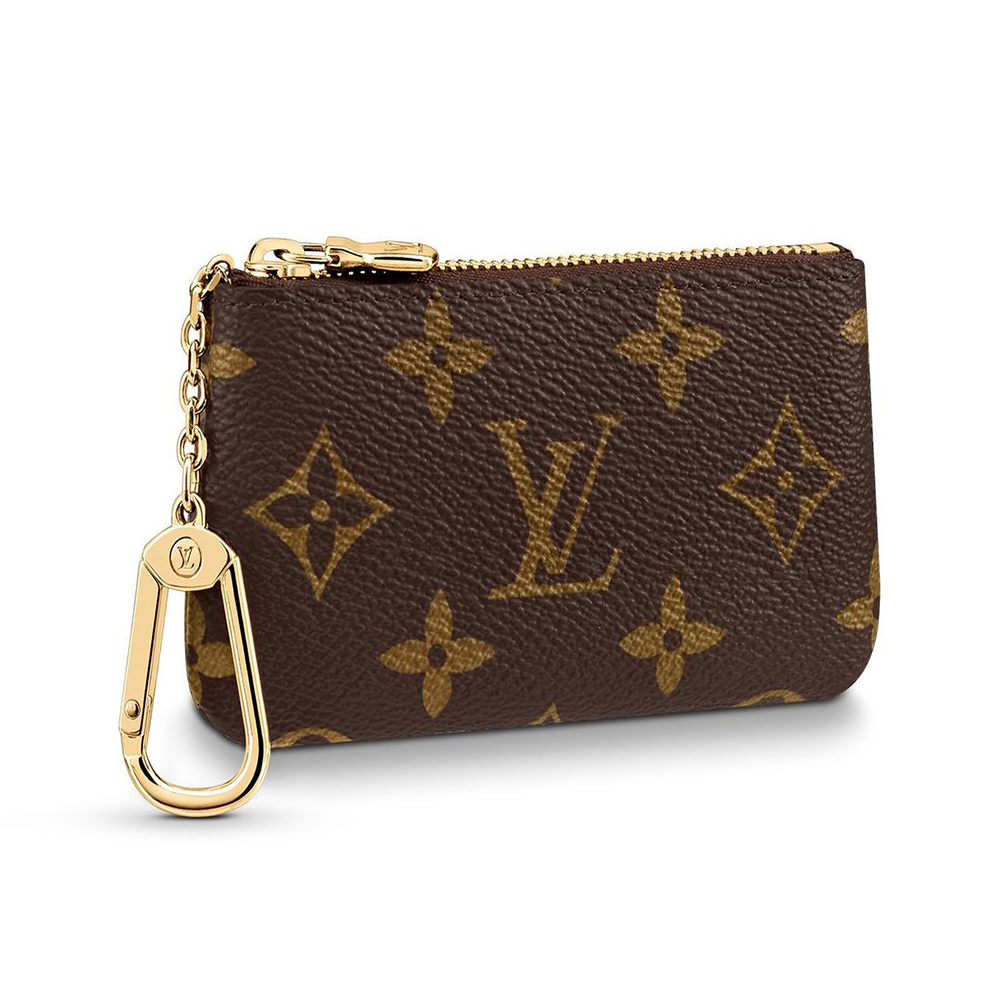 Luxury Leather Coin Purse with Keychain & Hook