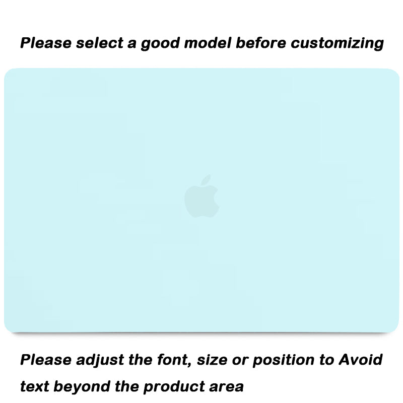 Frosted Water Cyan Macbook case customizable-BELKCASE