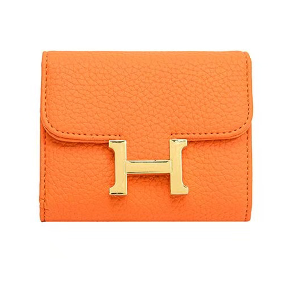 Classic Luxury Leather Wallet Card Holder Snap Closure